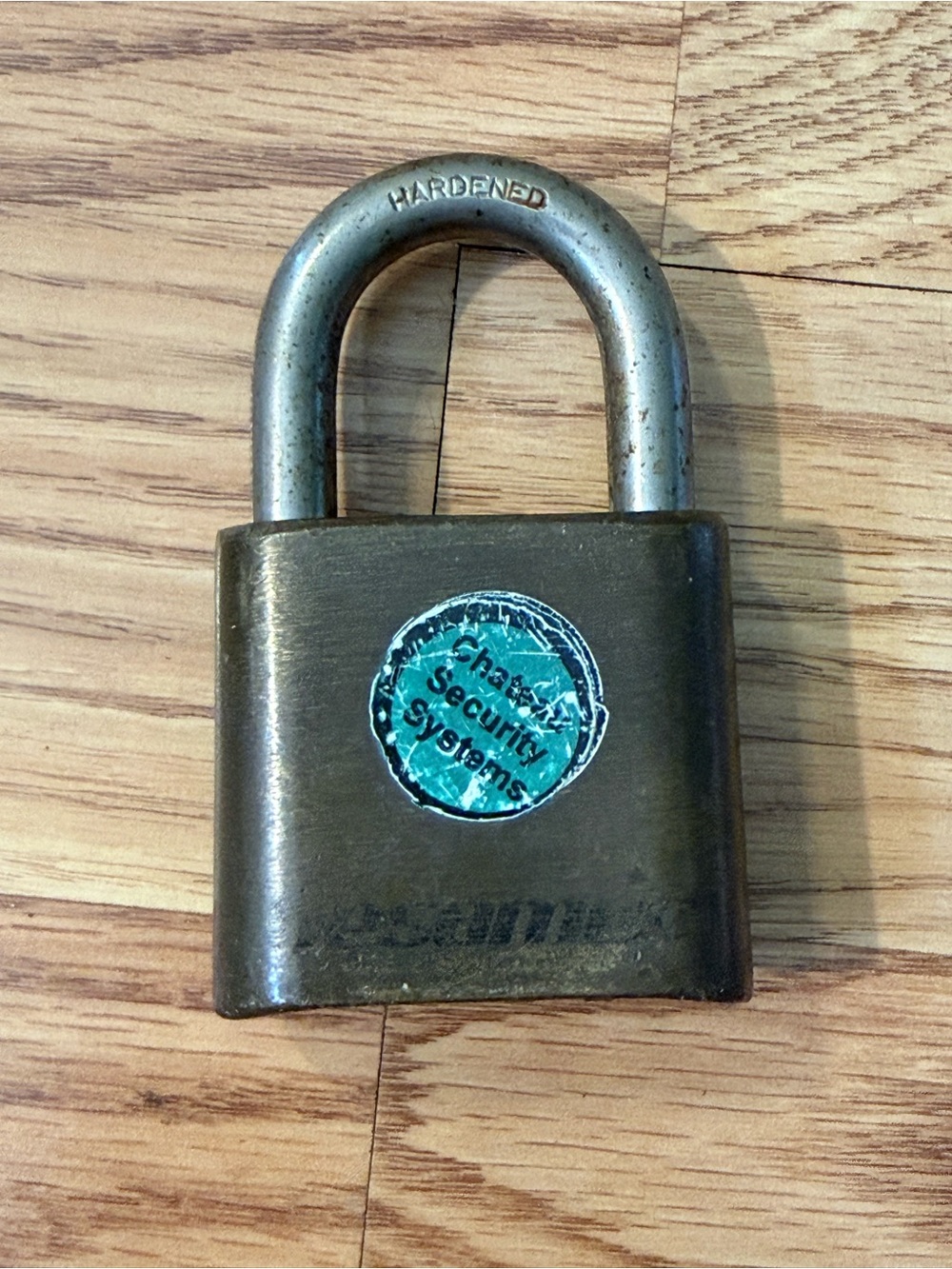 Vintage Chateau solid brass combination padlock,